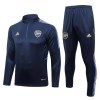 Arsenal Quarter Zip Trenings Collegegenser Set 23-24 Blå - Herre